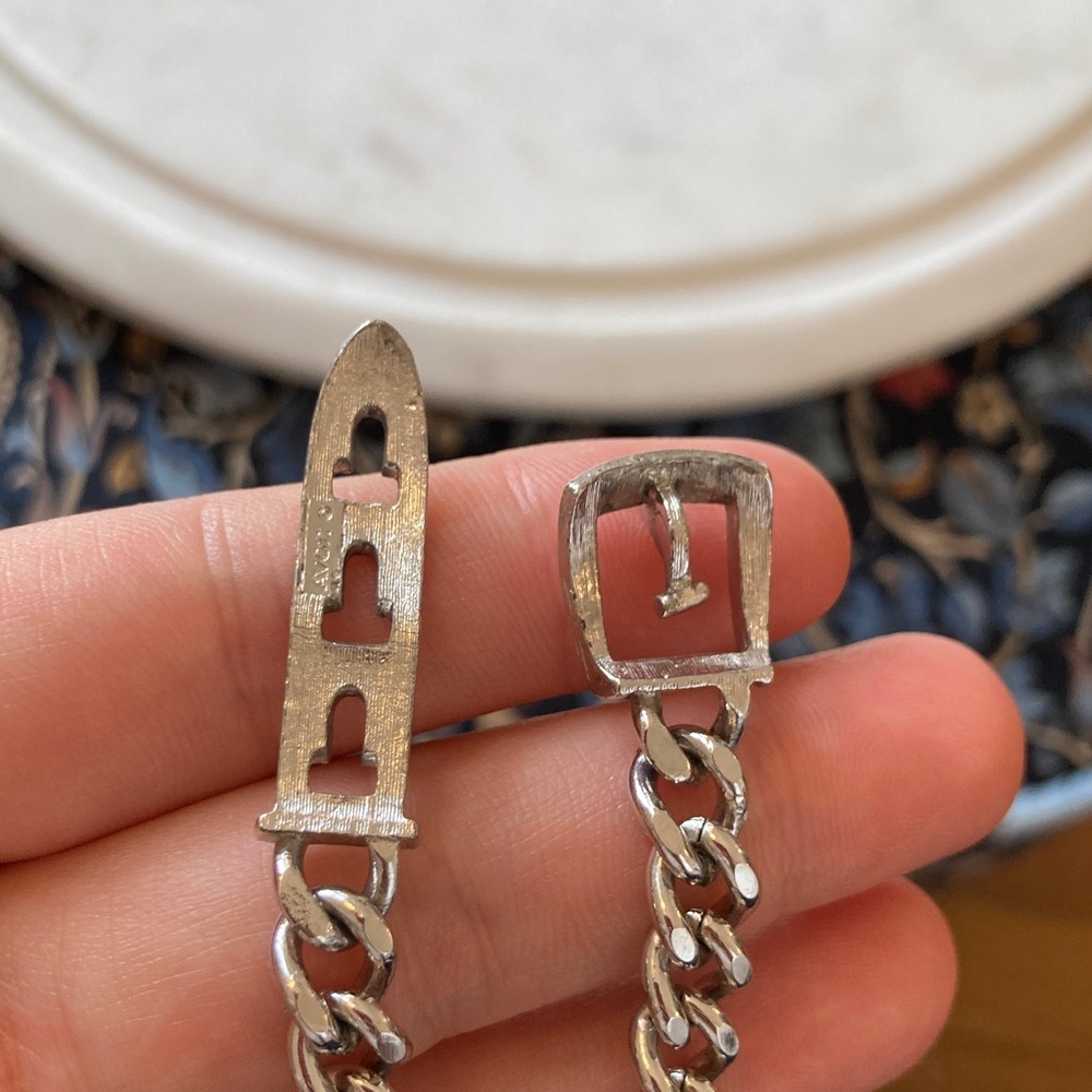 Vintage Avon Belt Buckle Curb Link Bracelet - Picture 7 of 9